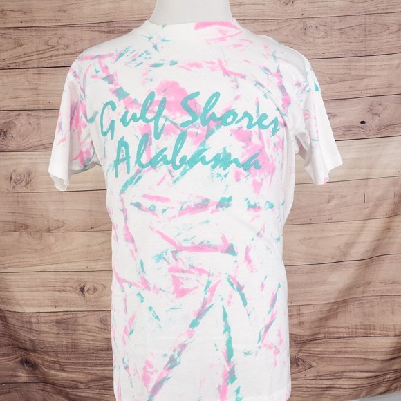 VINTAGE GULF SHORES ALABAMA TRAVEL AOP ALL OVER PRINT SINGLE STITCH TSHIRT XL - Picture 2 of 6